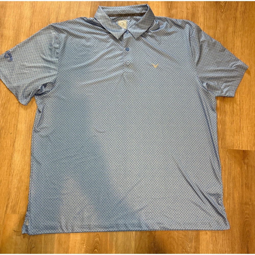 Men's‎ Callaway Golf Polo Shirt Opti Dry  Performance Shirt Size XXL Blue